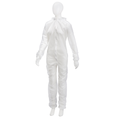 Комбінезон поліпропіленовий на блискавці, білий, 05164-W-XL