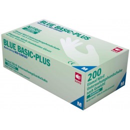Перчатки нитриловые без пудры Ampri BLUE BASIC PLUS 01197-L